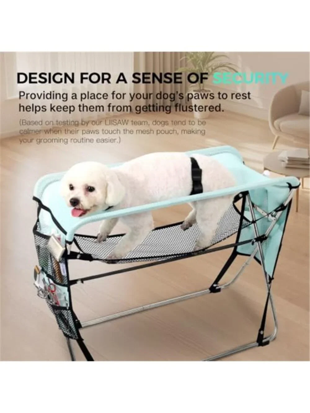Dog Grooming Hammock with Stand Foldable Pet Grooming Table